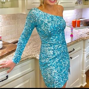 Sherri Hill blue prom/ homecoming dress Size 4